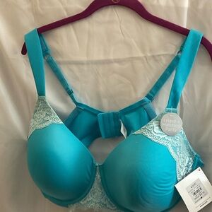 Avenue Turquoise Lace Accent Bra
